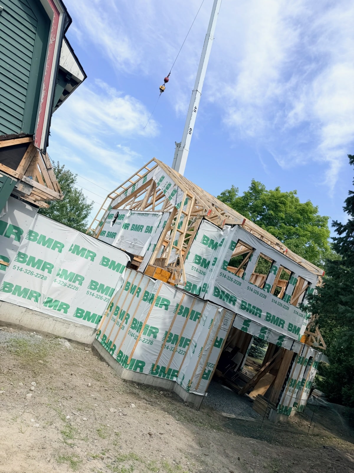 Construction de charpente neuve à Mont-Saint-Hilaire